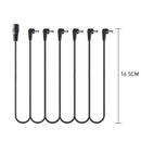 Black 6 Way Right Angle Daisy Chain Splitter Cable, Wear-Resistance