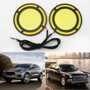 2Pcs Car Yellow+White Cob Led Daylight Bulb Drl Lamp Daytime Running Fog Li