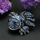 Crystal Fish Brooches Pin Women Alloy Shinny Rhinestone Goldfish Brooch Pin