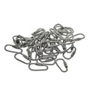 Pack Of 50 Stainless Steel Carabiner D Shape Spring Loaded Gate Small D Ring
