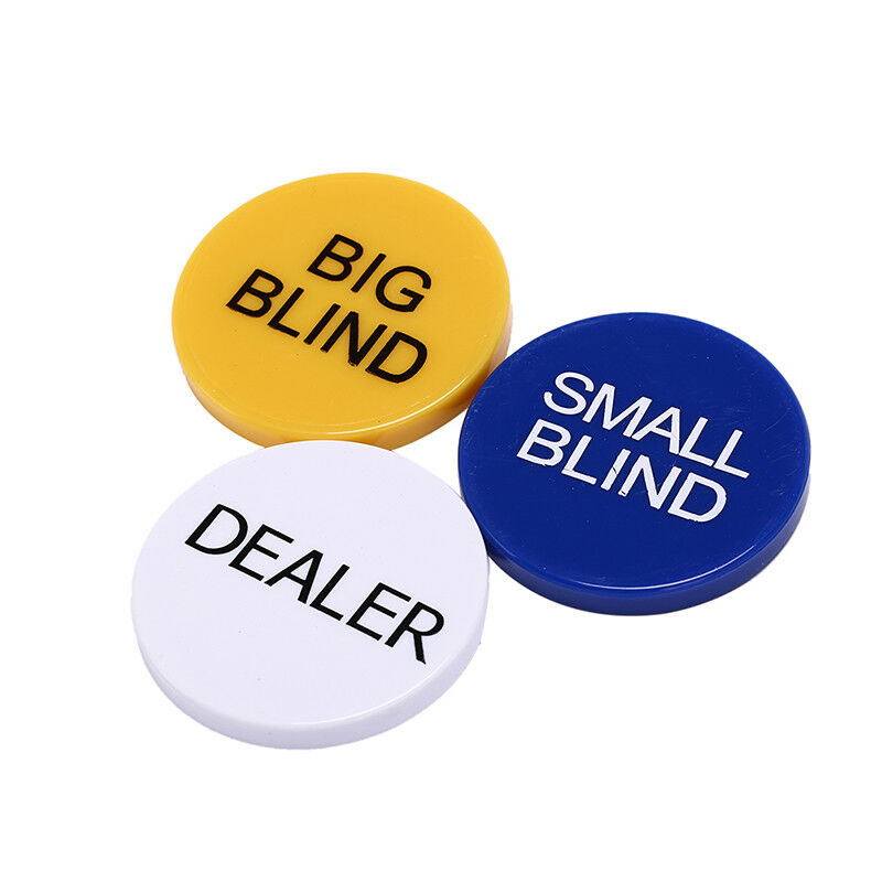 3pc 5cm small blind+big blind+dealer button set for party poker card game LJ