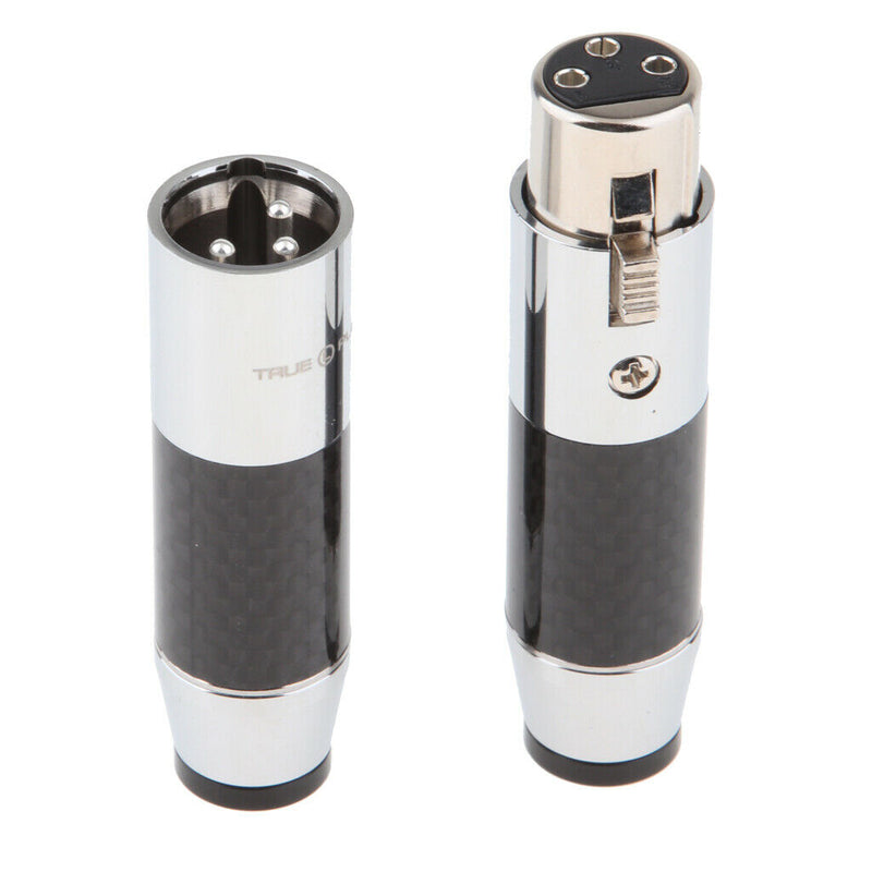 2 Pack XLR Plugs Male and Female Microphone Plug Cable Adapter 3Pin MIC Jack