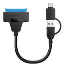 20cm USB 3.0 USB C to SATA 2 in 1 Converter Cable Support 2.5 inch SATA SSD A