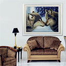 Precise Printed DIY Embroidery Painting Lover Wolf Cross Stitch Home Decor KVA