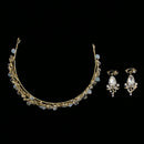 Bridal Crystal Headbands and Earrings Set Crown Tiara Wedding Accessories