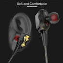 Wired earphone Super Bass Noise Isolation HIFI 3.5mm dual drive stereo In-E