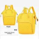 Pure Color Mommy Travel Backpacks Nylon Large Maternity Nappy Bags (Yellow) A