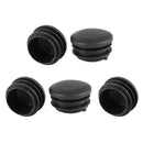 Black Plastic 35mm Dia Blanking End Caps Round Tube Insert 5 Pcs A9B3