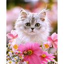 5D DIY Full Drill Diamond Painting Kitten Cross Stitch Embroidery Mosaic A