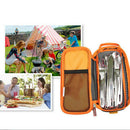 Cutlery Storage Bag Zipper Organizer for Camping, Travel, Office, Family BBQ,