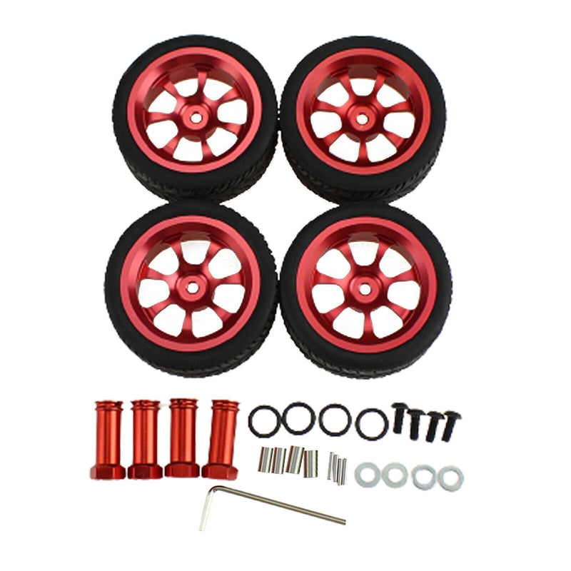 4-pack 52mm 1:14 RC Upgrade Wheel Rim Wheel Hubs Tires RC Car Accessory