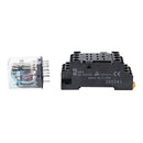 AC 220V 3PDT Coil Relay HH53P 11 Pin with Base Plug K7Y9