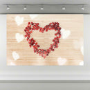 Valentines Day Photography Background Heart Wood Board Backdrop Video Decor