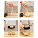 900Ml Vegetable Cutting Machine Manual Garlic Onion Chopper Meat Grinder Fo P1Q2