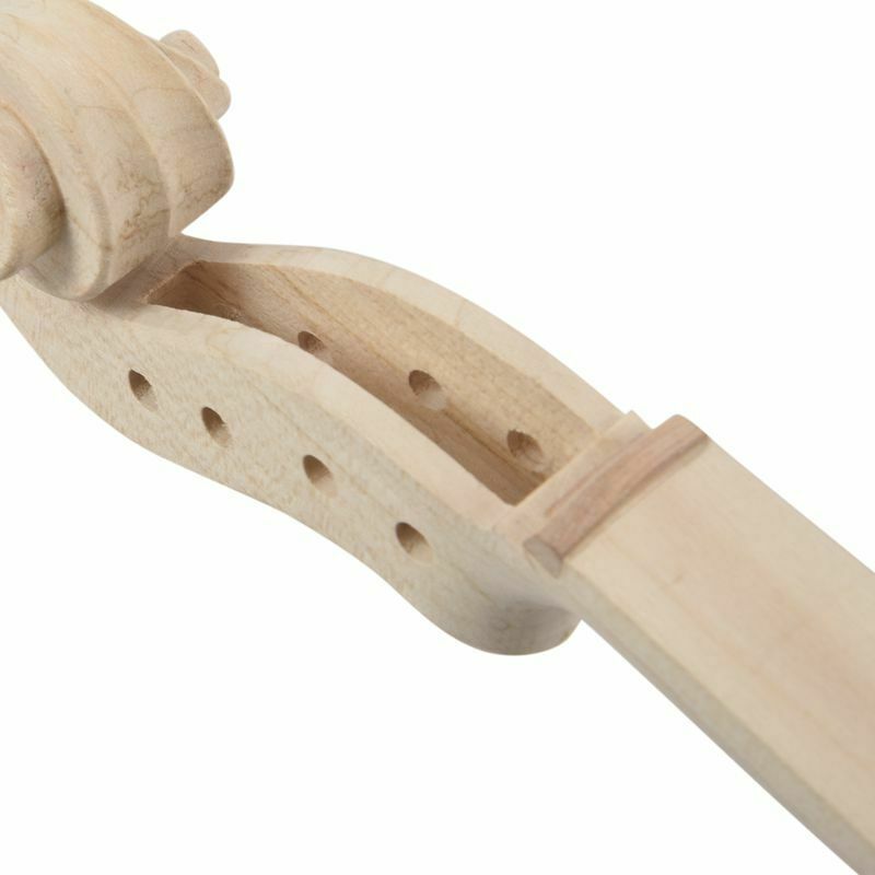 Hand Carved Maple 4 string 4/4 Violin Parts Violin Neck And Fingerboard Unf