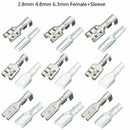 Crimp Terminals Female Spade Connectors Insulating Sleeve Kit (2.8mm 4.8mm  W7U2