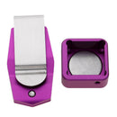Magnetic Billiard Chalk Holder Pool Cue Sticks Accessory with Clip Purple