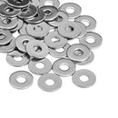 M5x10mm Stainless Steel Round Flat Washer for Bolt Screw 100Pcs
