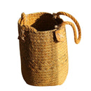 Foldable Natural Woven Seagrass Belly Storage Basket Flower Pot Folding Bas