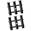 2pcs 3 Tubes Link Black Plastic Fishing Rod Racks Fishing Holder