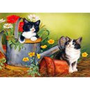 Diamond Painting Kits Cats and Flowers Full Round Drill Picture Handicraft