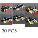 30 Sets 1 2 3 4 5 6 Pin Way Sealed Electrical Wire Connector Plug Car Motor Well
