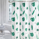 Green Tropical Plants Shower Curtain Bathroom Waterproof Polyester Shower C