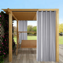 Waterproof Outdoor Curtain UV/Light Blackout for Patio Pivilion Gray 54x84"