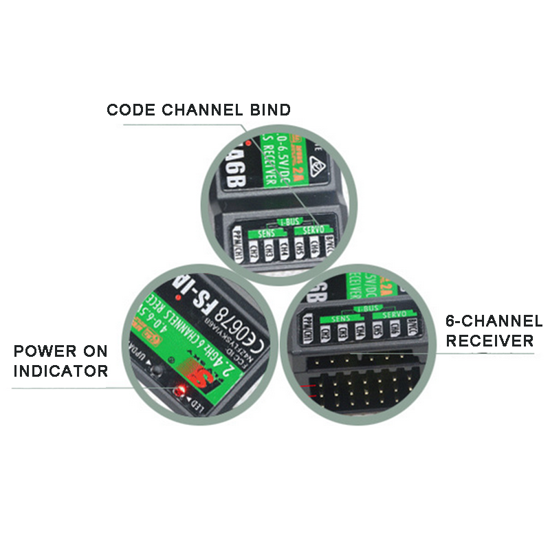 for Flysky i4 i6 i10 Transmitter 2.4G 6CH FS-iA6B Receiver Output w/ iBus Port
