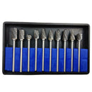 10Pcs 3x 6mm 1/4" inch Tungsten steel Solid Carbide Burrs Rotary Tool Drill Bit