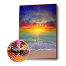 Diamond Painting Beach Sunrise 5D DIY Full Round Drill Wall Picture 30x40cm