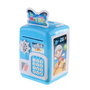 Electronic Code Safety Saving Box Cash Coin Money Piggy Bank ATM Toys Blue