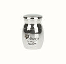 Memorial Paw Print Always in my Heart Stainless Steel Pet Funeral Ash Urn