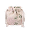 Straw Woven Bag Women Lace Embroidery Drawstring Shoulder Pouch (White)