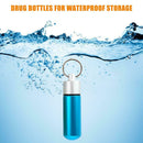 Aviation Aluminum Waterproof Bottle Outdoor Medicine Seal Capsule (Blue) A
