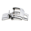 Stainless Steel Butterfly Deployment Clasp Watch Buckle For Leather Strap