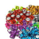 100Pcs 2021 Aluminium Racing Pigeon Leg Rings Bands 8mm for Birds Parrot Quail