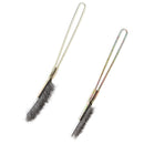 2pcs Plastic Handle Elbow & Straight Head Wire Brush Durable Hand Tools for
