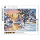 4 Pack Snow Scene DIY 5D Diamond Painting Kits Full Drill Cross Stitch Decor