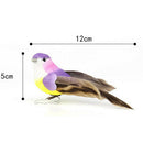 12 Pieces Multicolored Artificial Feathered Foam Birds, DIY Birds Crafts