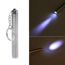 Stainless Steel Mini Pocket LED Pen Torch Flashlight Clip Lamp Light Key Chain