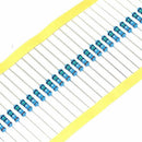 600Pcs 30 Values 1% 1/4W Metal Film Resistors Resistance Assortment Kit Set