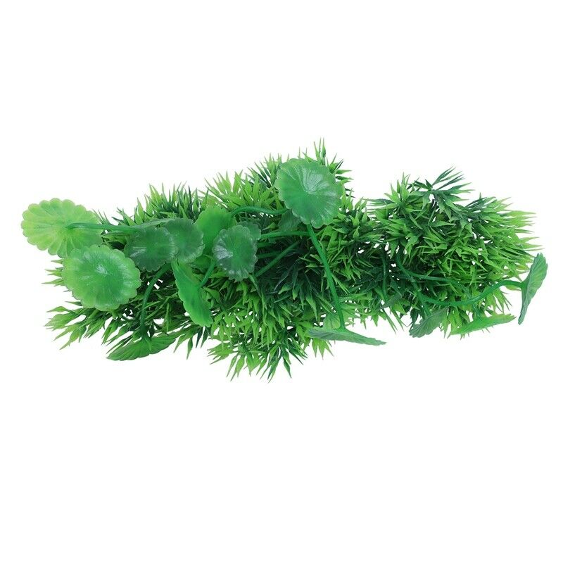 Plastic Green 8.7 inchWide Artificial Plants for Aquarium Fish Tank G4F8
