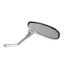 2PCS Motorcycle Oval Chrome Rear View Glass Mirror For Ducati KTM Kawasaki FT