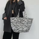 Zebra Animal Pattern Handbags Women Large Capacity Portable Totes Lady Shoulder