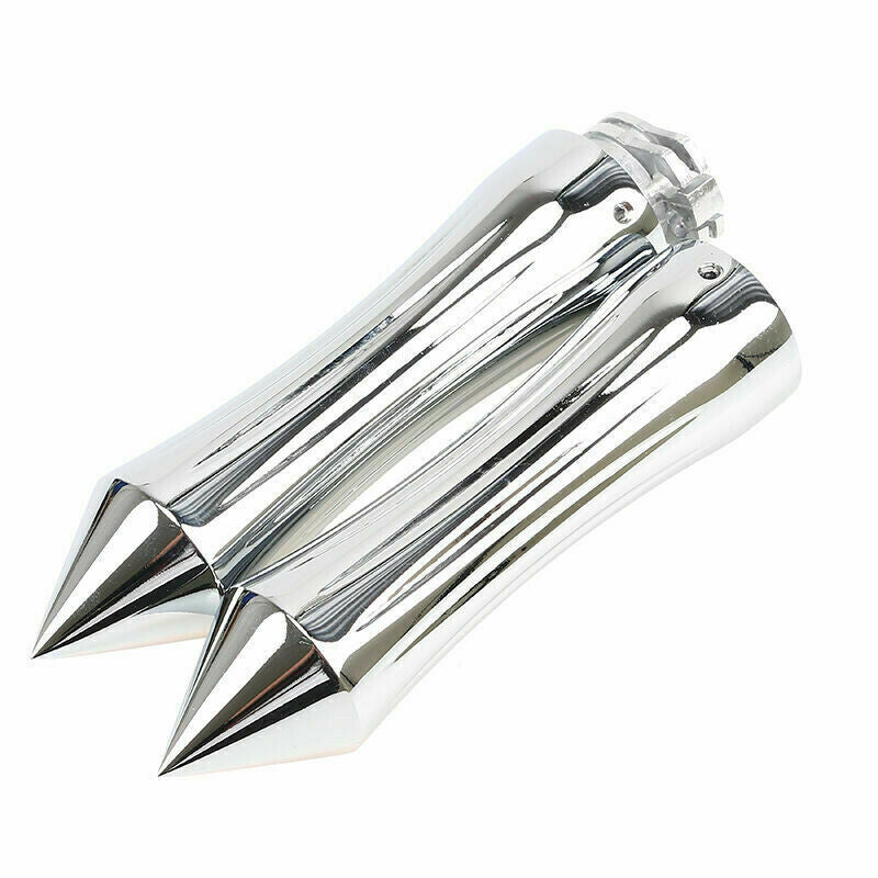Chrome Billet Spike Handlebar Hand Grips For Motorcycle 1" 25mm HandlebarFT