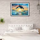 5D DIY Full Drill Fantasy Dolphin Horse Embroidery Diamond Painting (B1031)