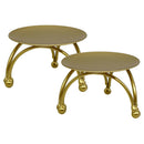 2pcs Iron Plate Candle Holder Decorative Pillar Candle Plate Pedestal Stand