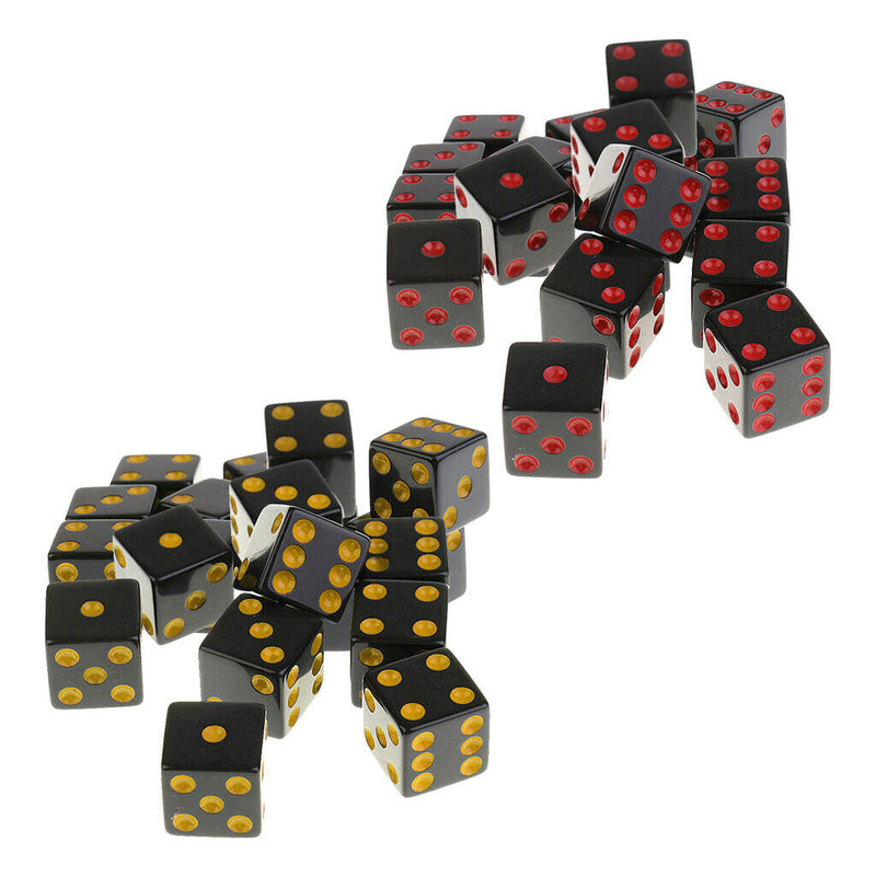 20Pack Acrylic Six Sided Square D6 16mm Dice for D&D RPG MTG Gaming Toys