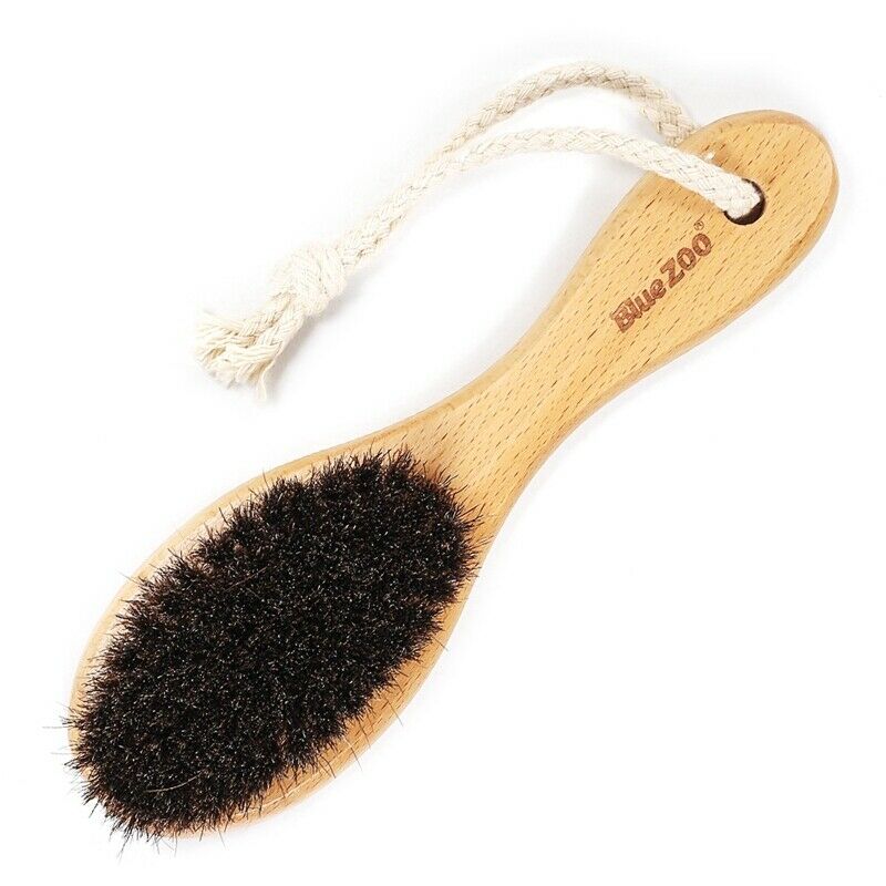 Bluezoo Men Boar Hair Bristle Beard Mustache Brush Hard Oval Wood Male Brus K6Q7
